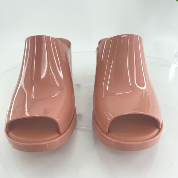 Melissa Women's Mule II Sandal Size 9 Mule Slide Nude Jelly PVC Block Heel Shoe - Picture 4 of 13